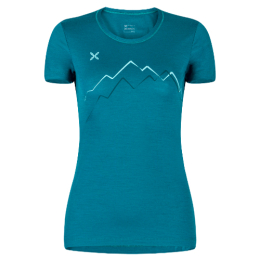Merino Skyline T-Shirt Women 5129 baltic blue/icy blue d.petrol 36(XS)