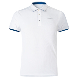 Outdoor Perform Polo Men OO87 white/deep blue weiss S